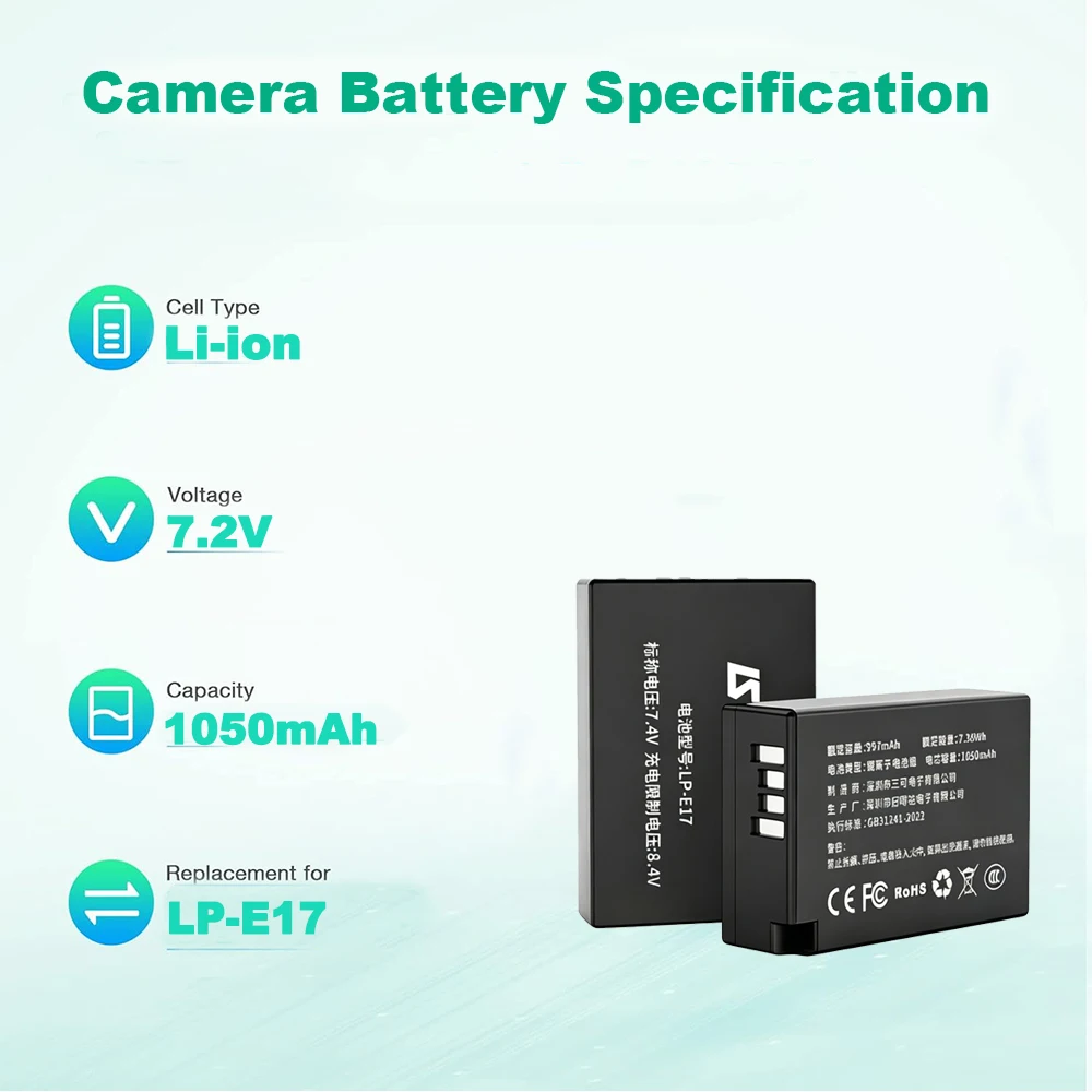 LP-E17 Battery for Canon Camer - Canon Camera Eos R8 评论和价格